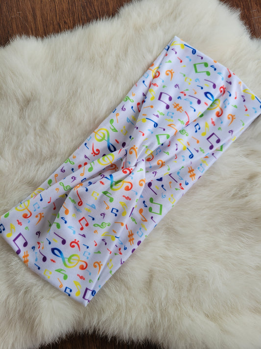 Rainbow music notes