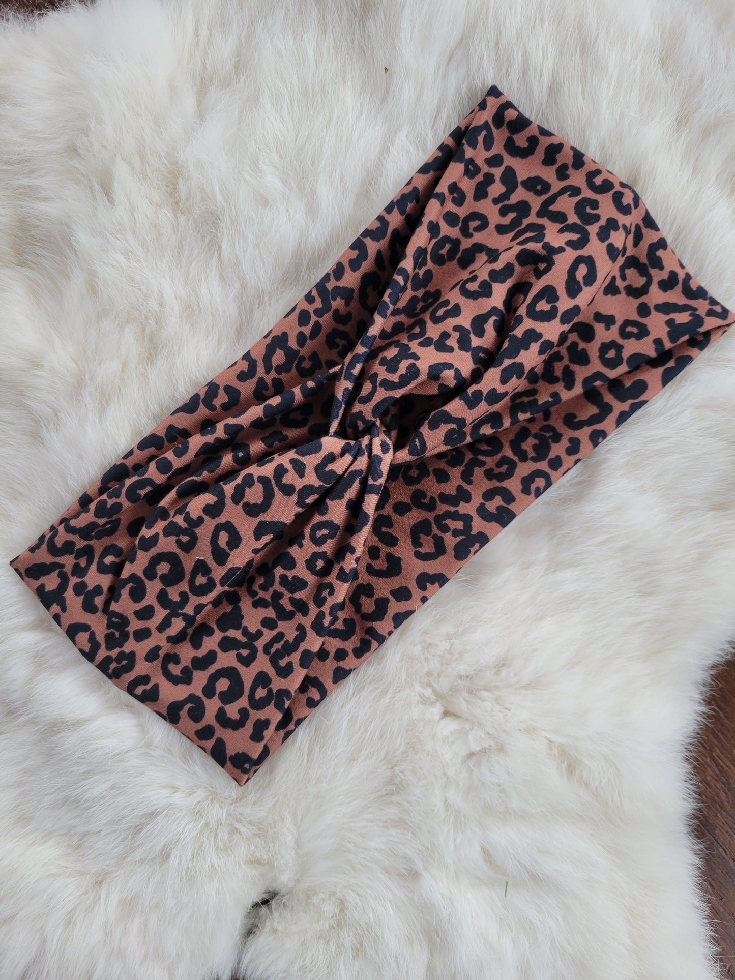 Brown with black leopard