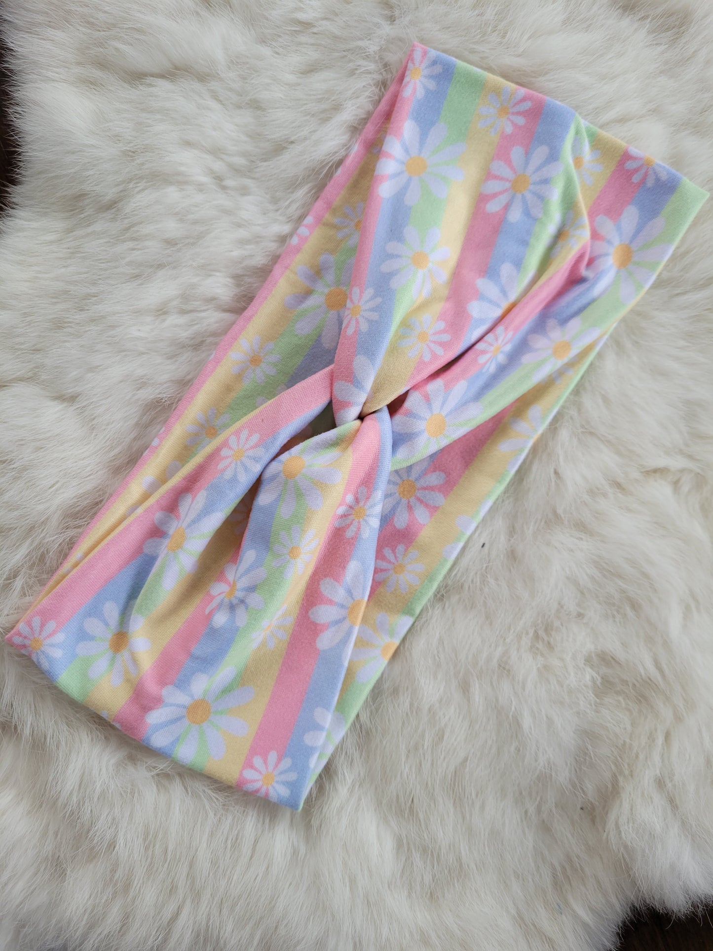 Rainbow striped daisies