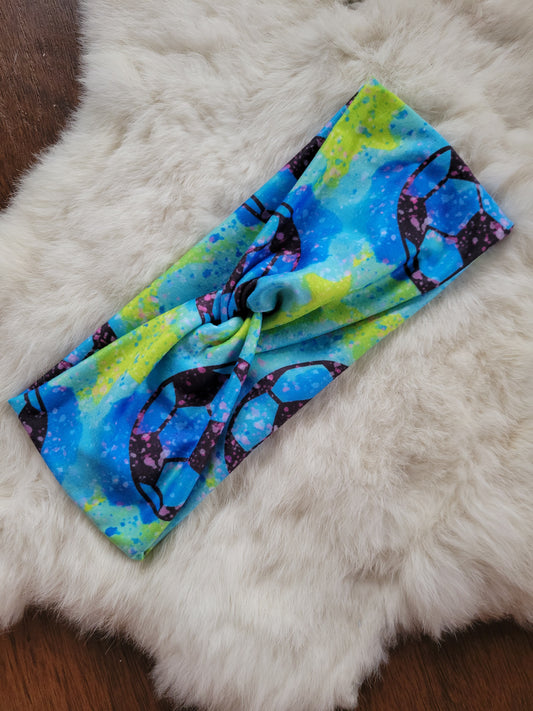 Neon tie dye soccer