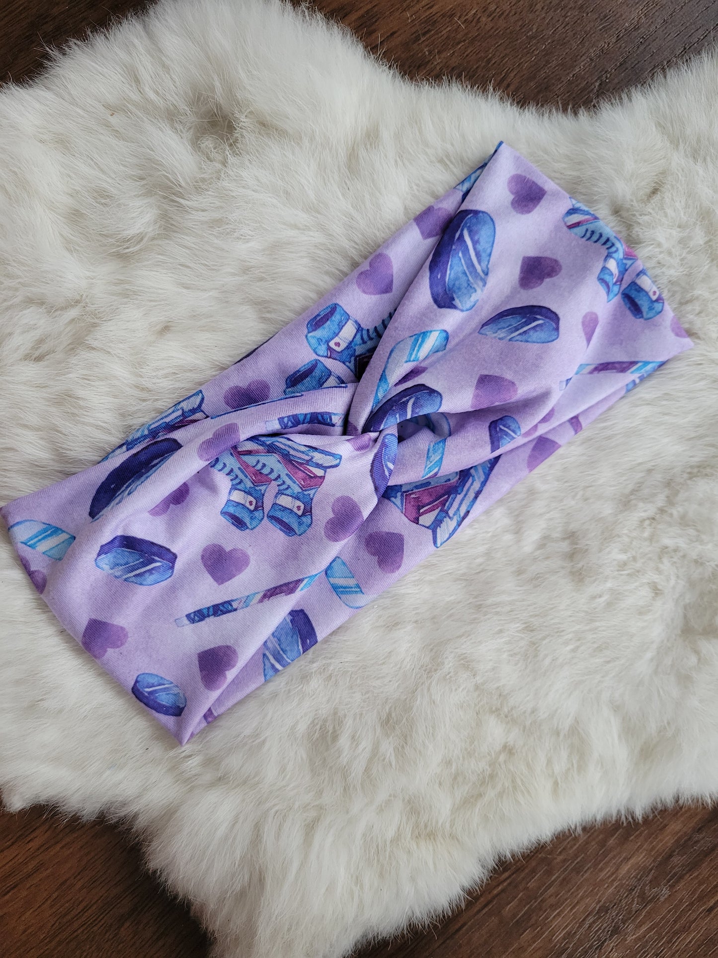 Purple and blue hockey