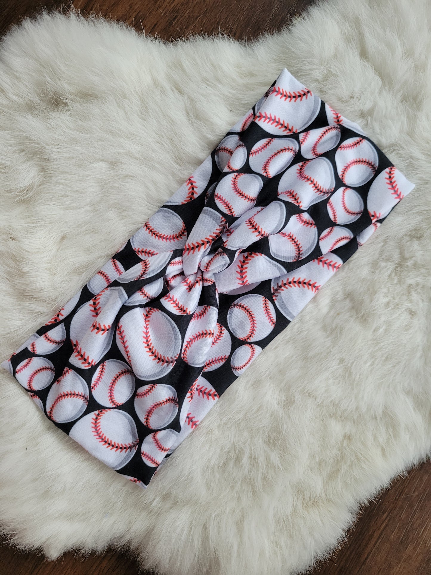 Black with baseballs