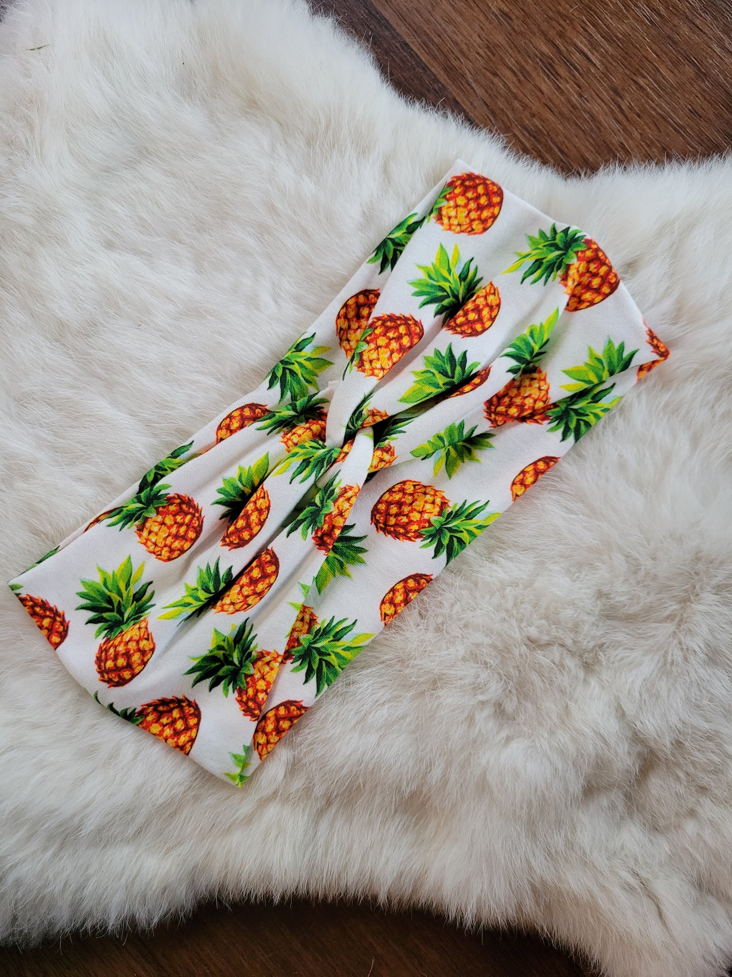 White with pineapples