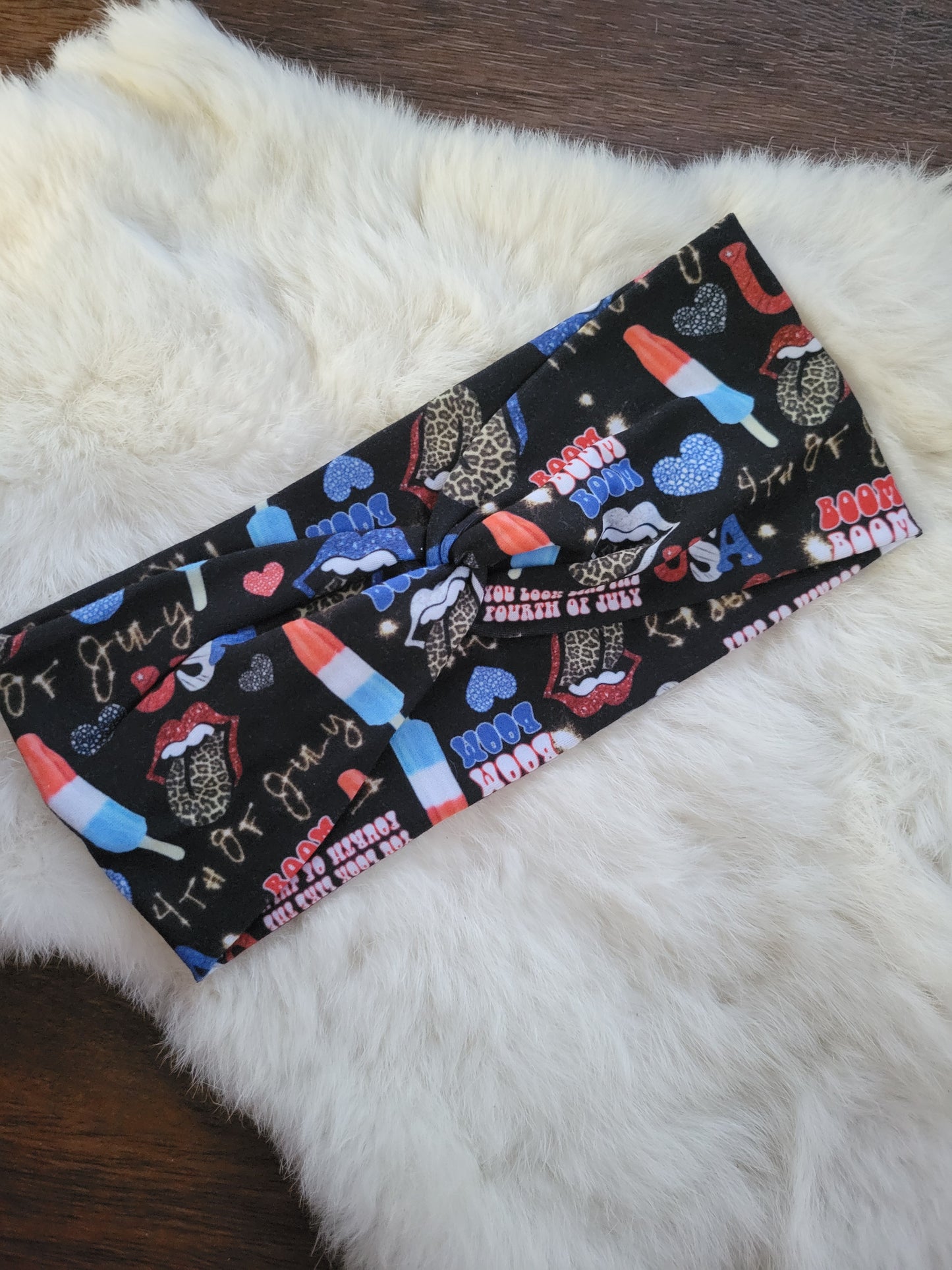Black with 4th of july print