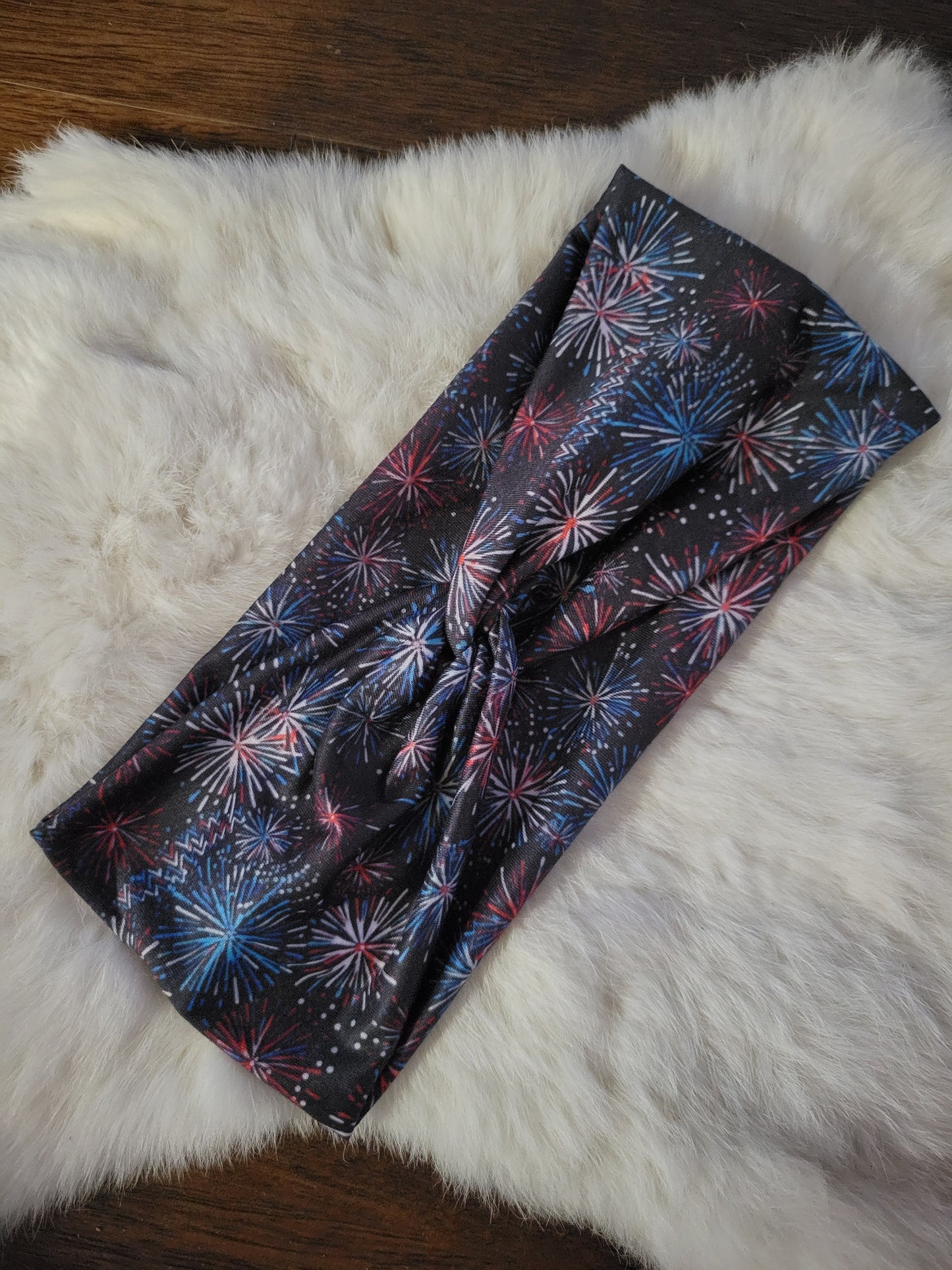 Red white and blue fireworks