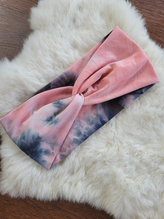 Pink and black tie dye
