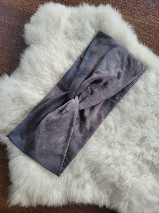 Tan and charcoal tie dye