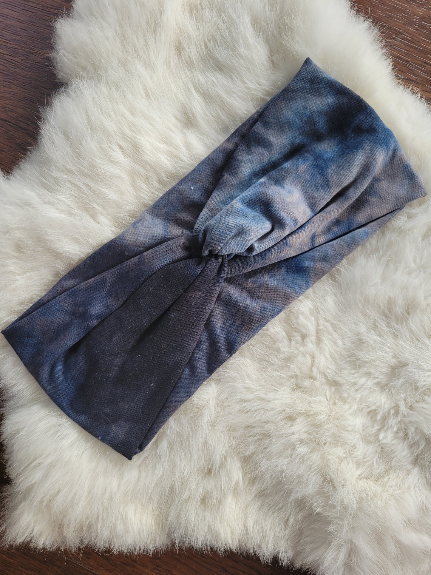 Black navy and tan tie dye