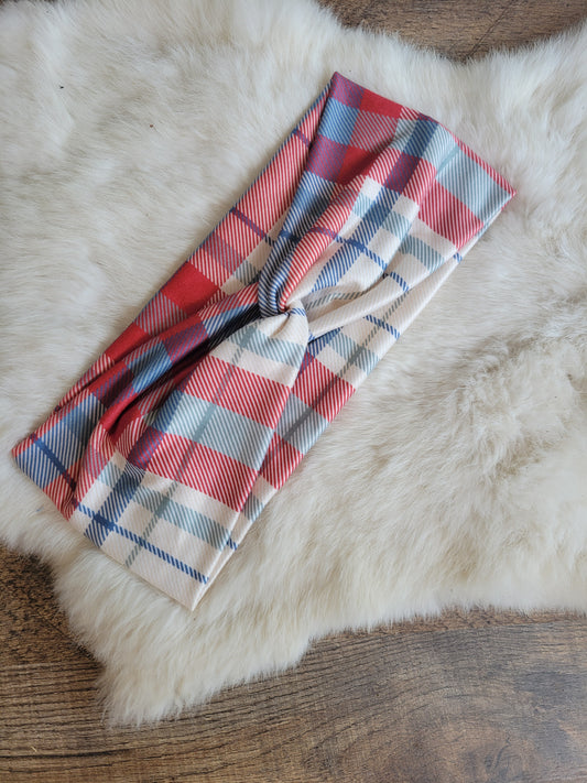 Red and blue plaid
