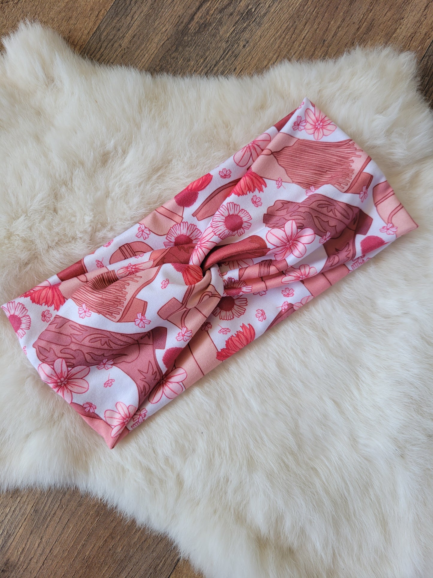 Pink floral cowgirl boots