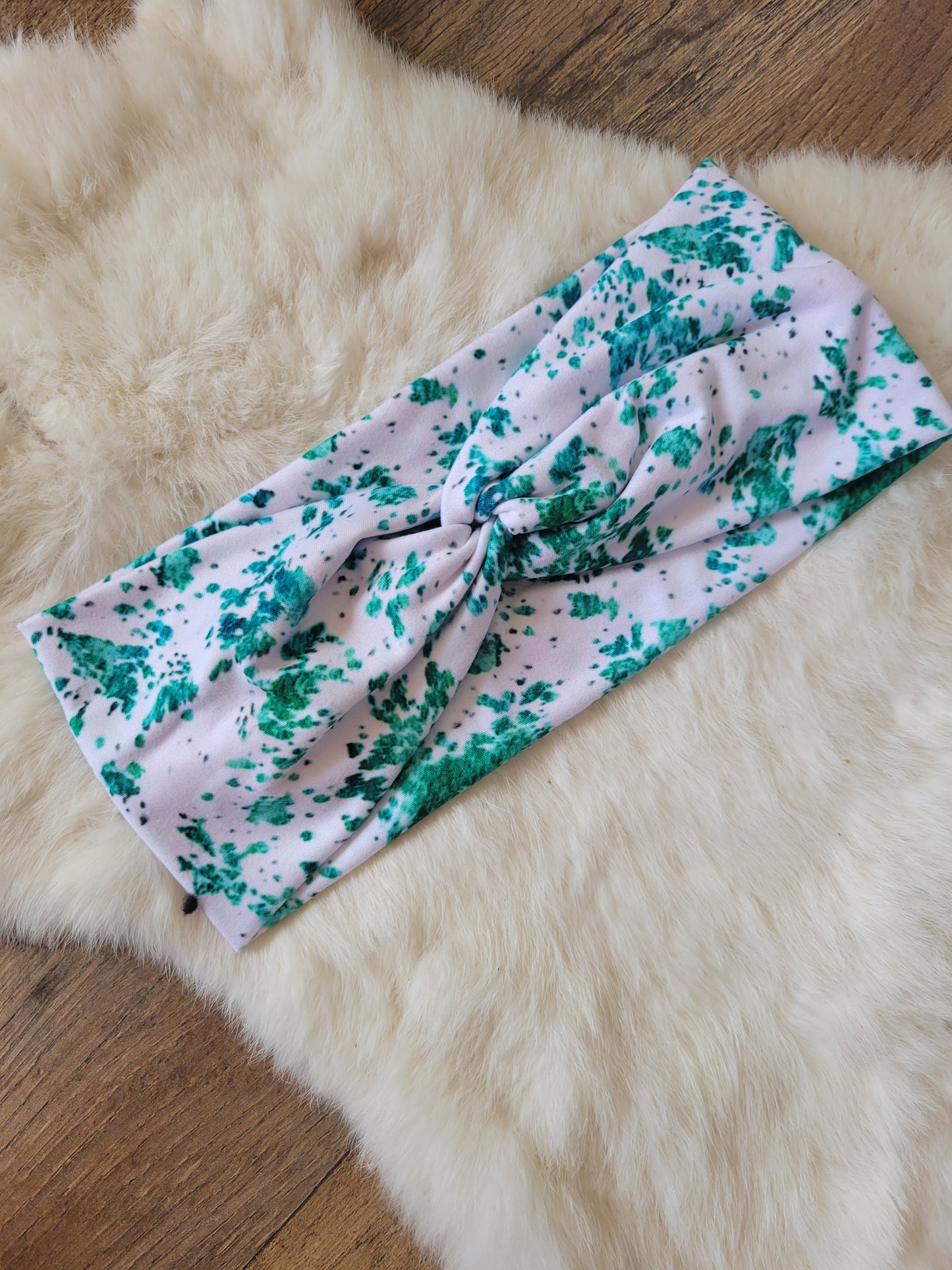 Turquoise green cowhide
