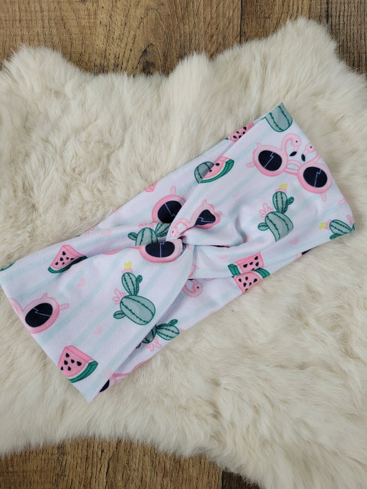 Flamingo sunglasses watermelon cactus