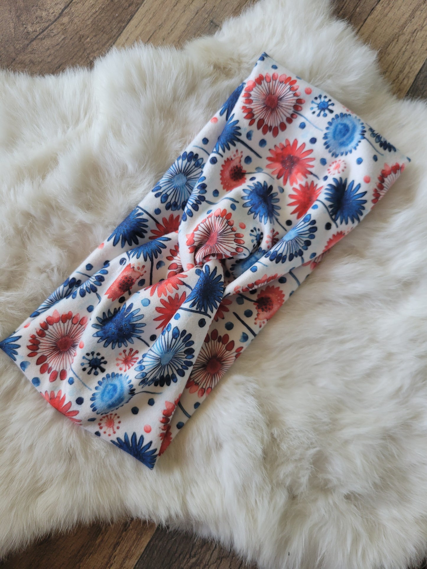 Red and blue water color florals