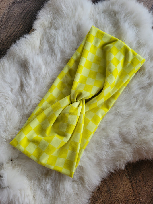 Neon yellow checkered