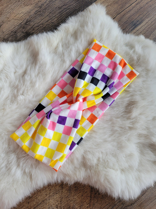 Bright colorful checkered