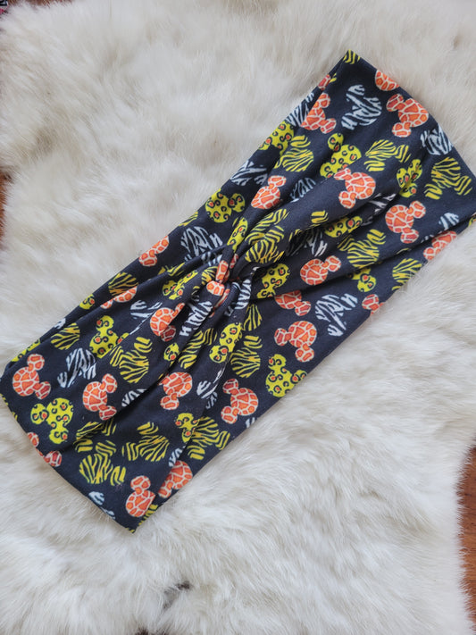 Black with animal print mouse