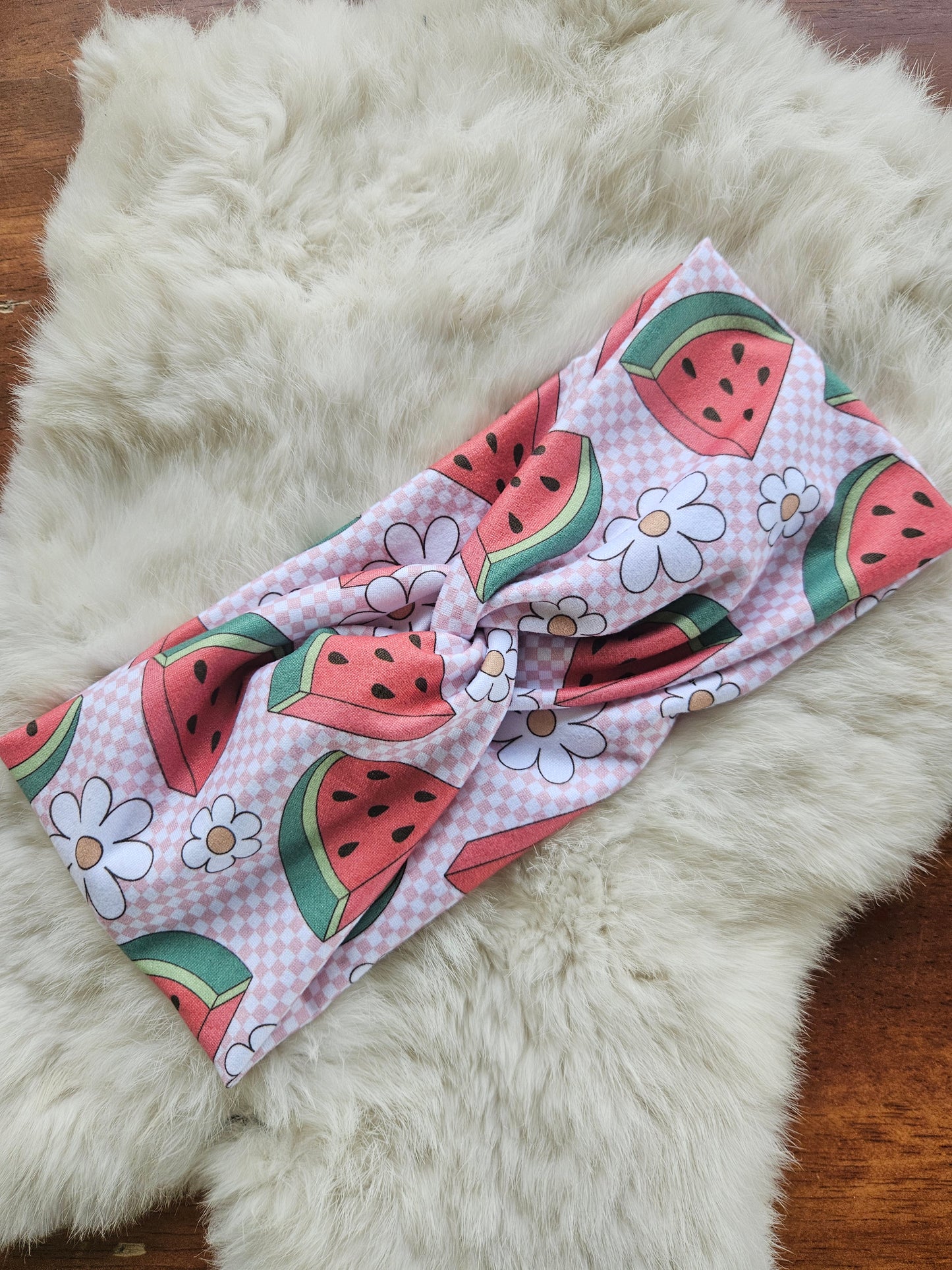Checkered watermelon flowers