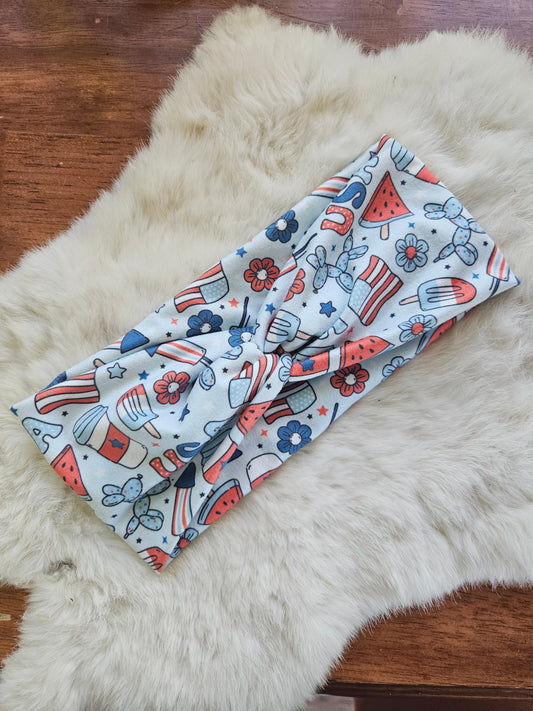 Light blue usa patriotic theme