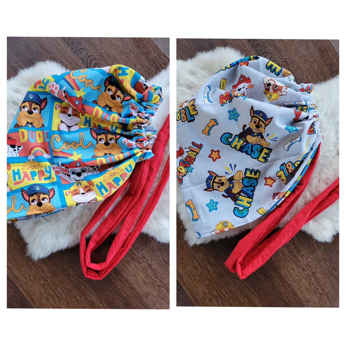 Dog character reversible scrub cap