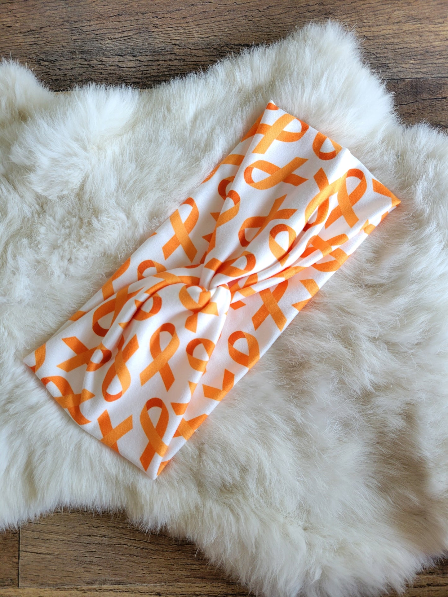 Orange ribbons. Kidney cancer, multiple sclerosis, and leukemia awareness
