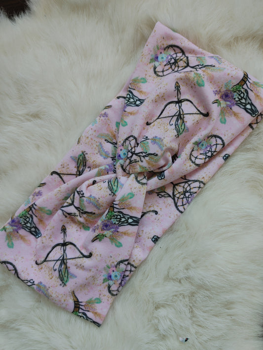 Pink boho tribal skull