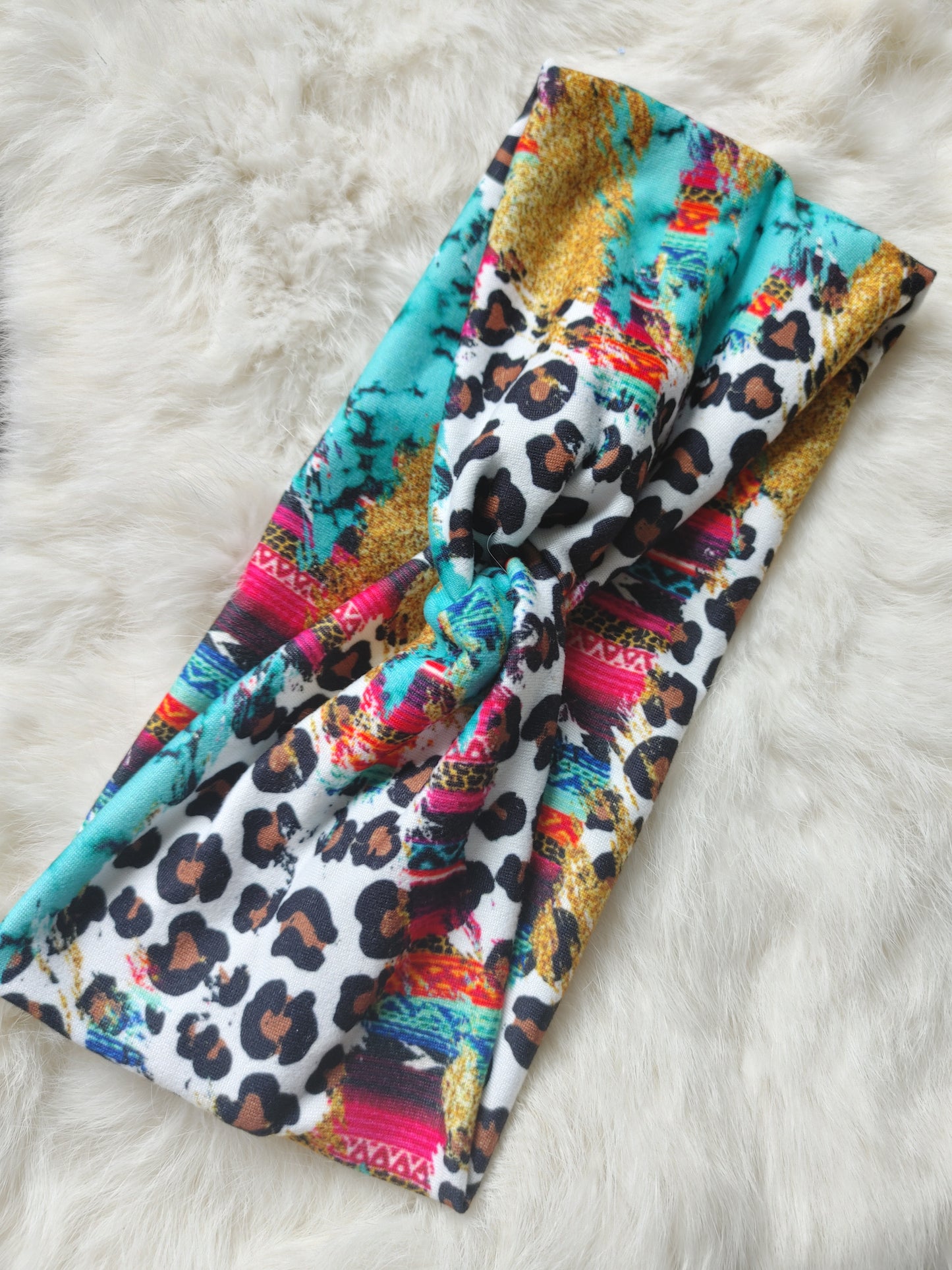 Leopard serape gold brushstroke