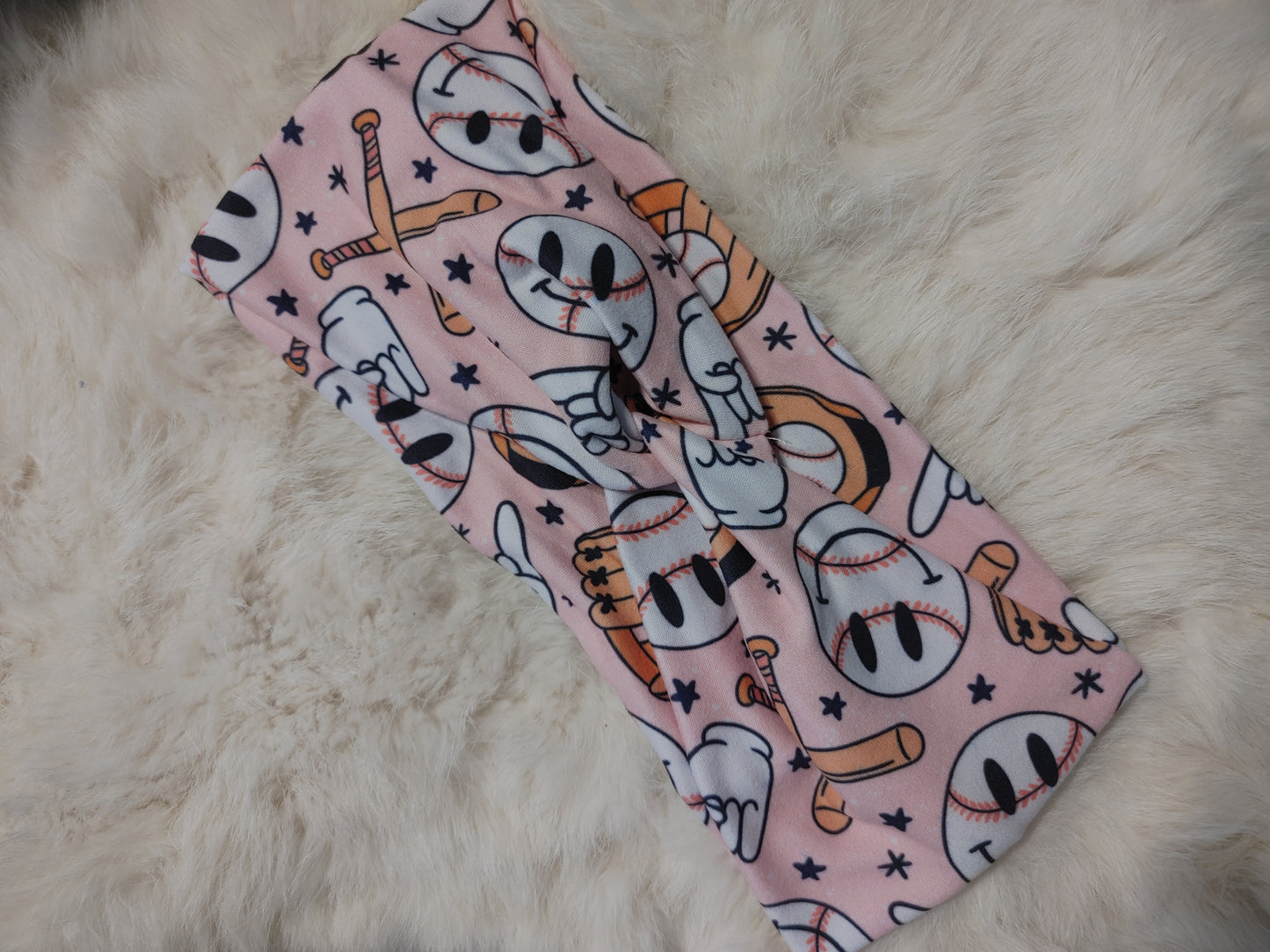 Pink baseball smileys