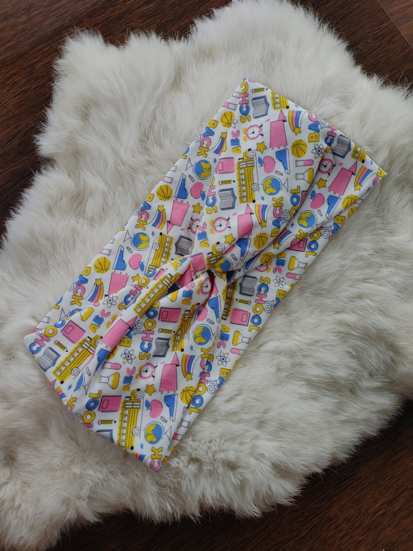 yellow pink and blue back to school