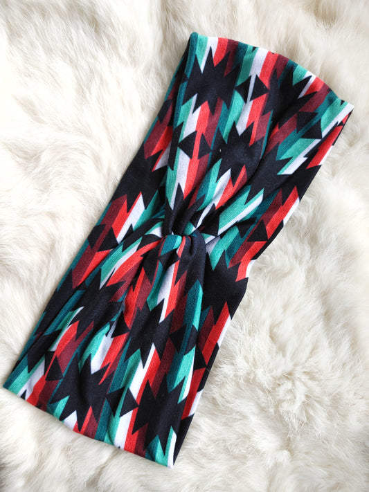 Red and teal Aztec