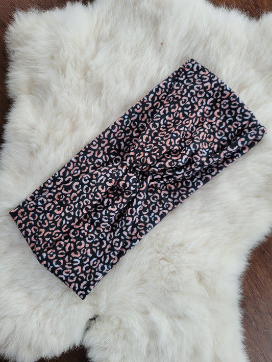 Peach sparkle leopard