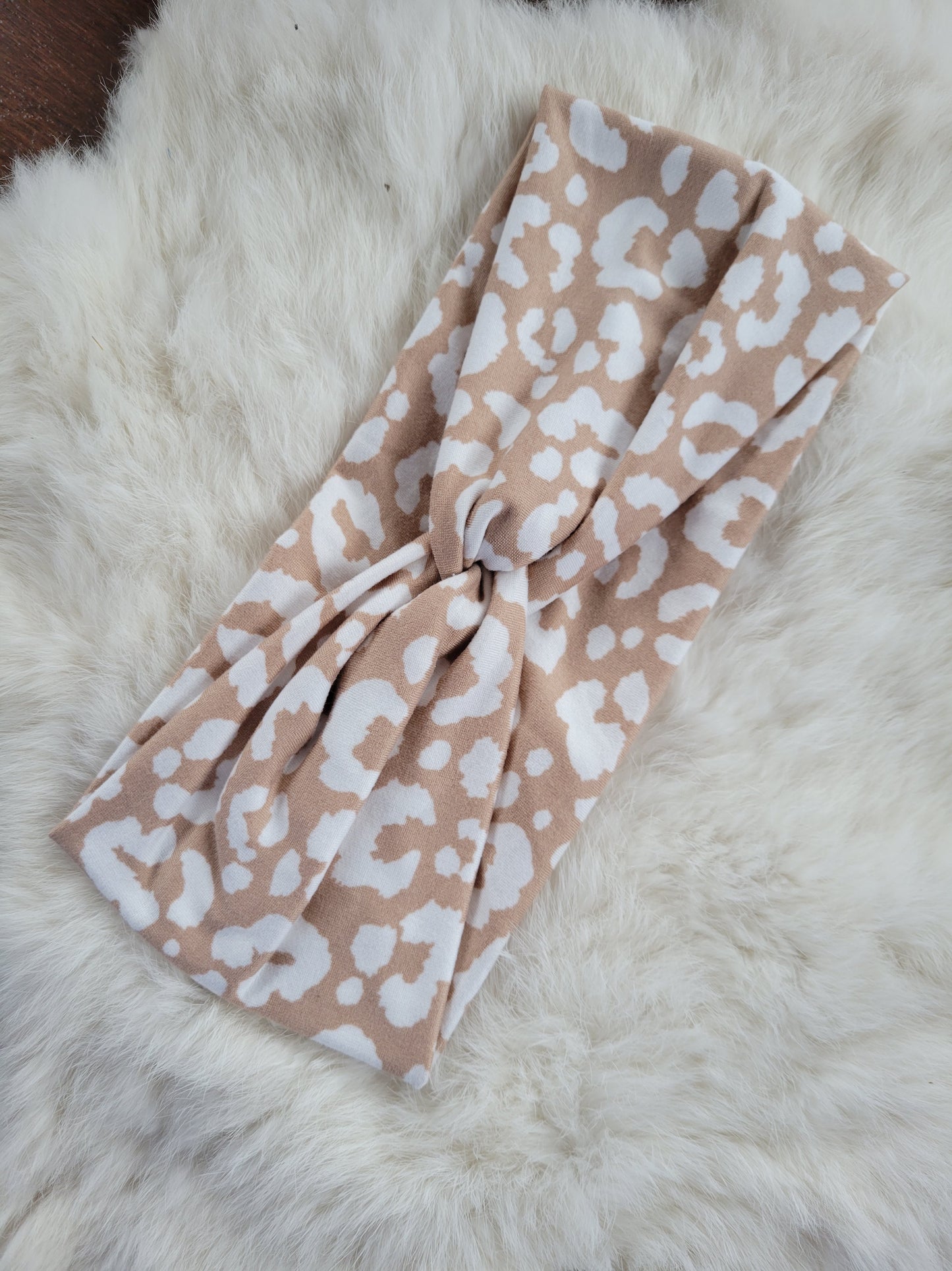 Tan and white leopard