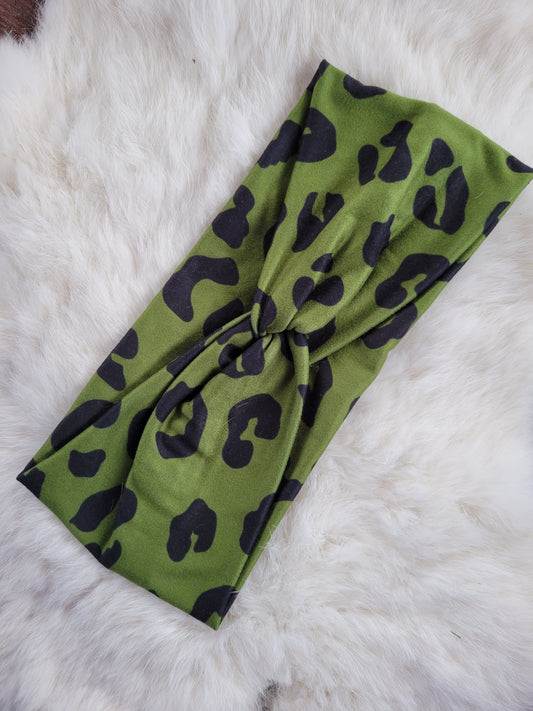 Green and black leopard