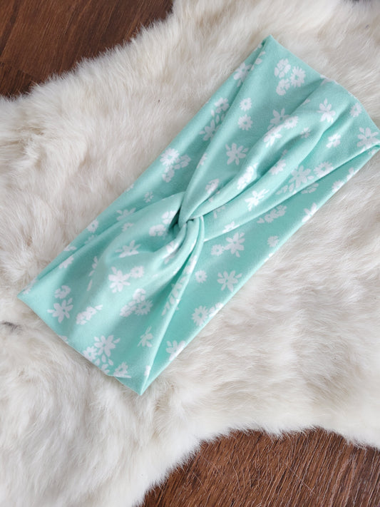 Mint with mini white floral