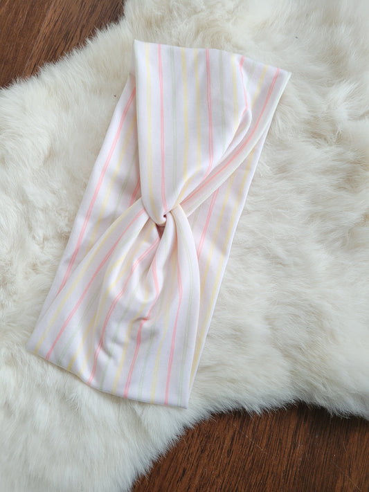 Pink yellow green striped