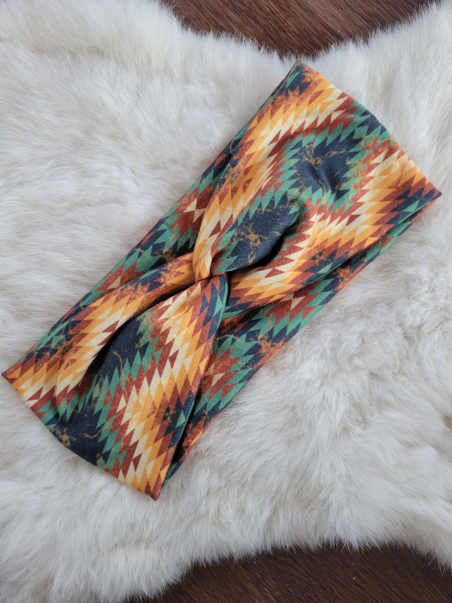 Western Aztec Green and brown