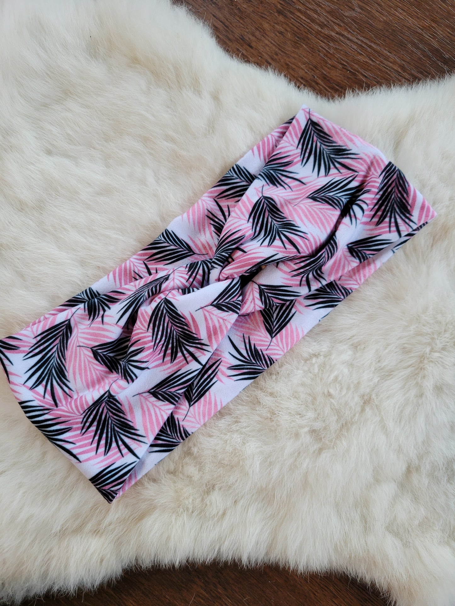 Black and pink palm branches
