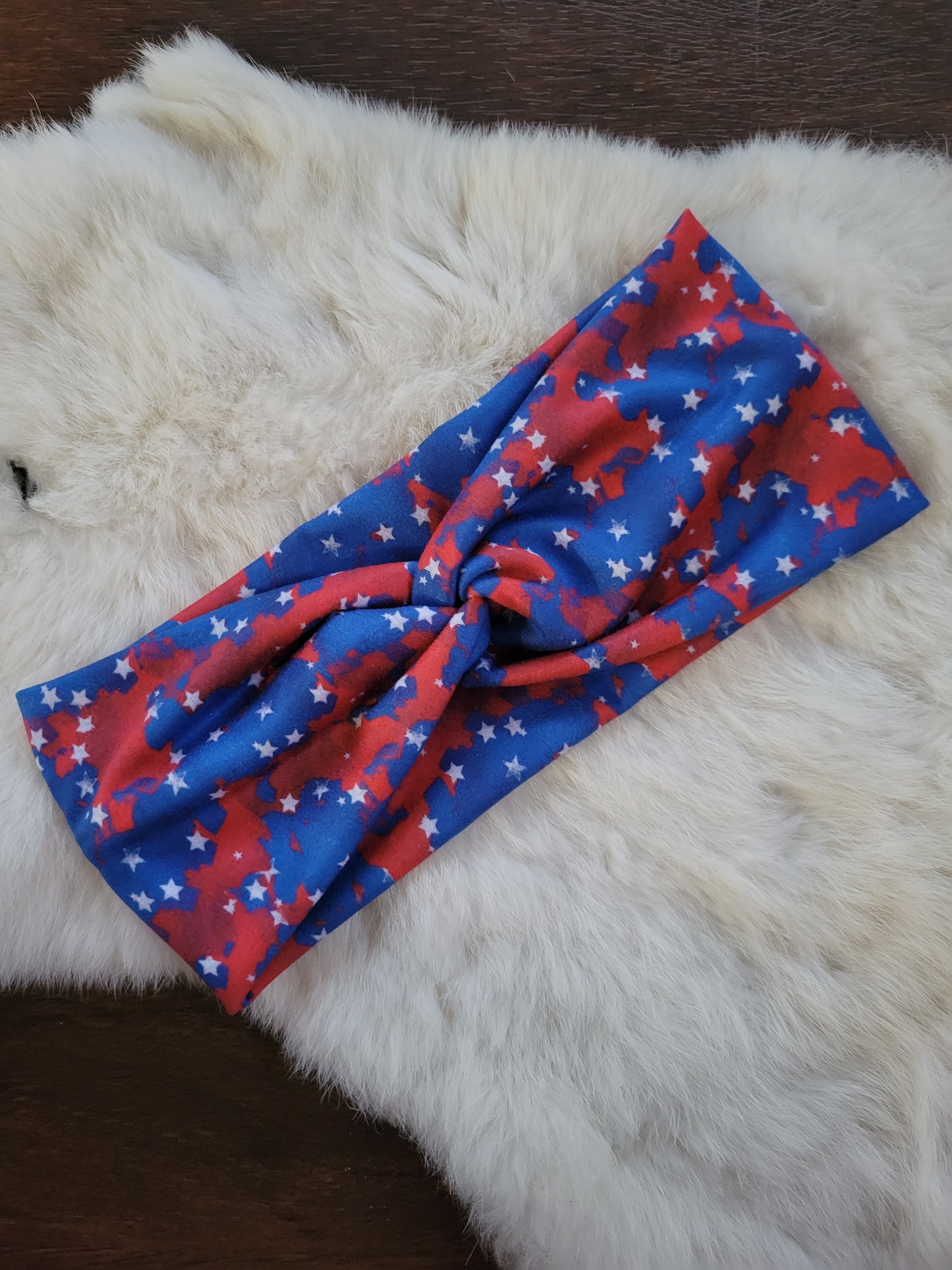 Patriotic tie dye with stars