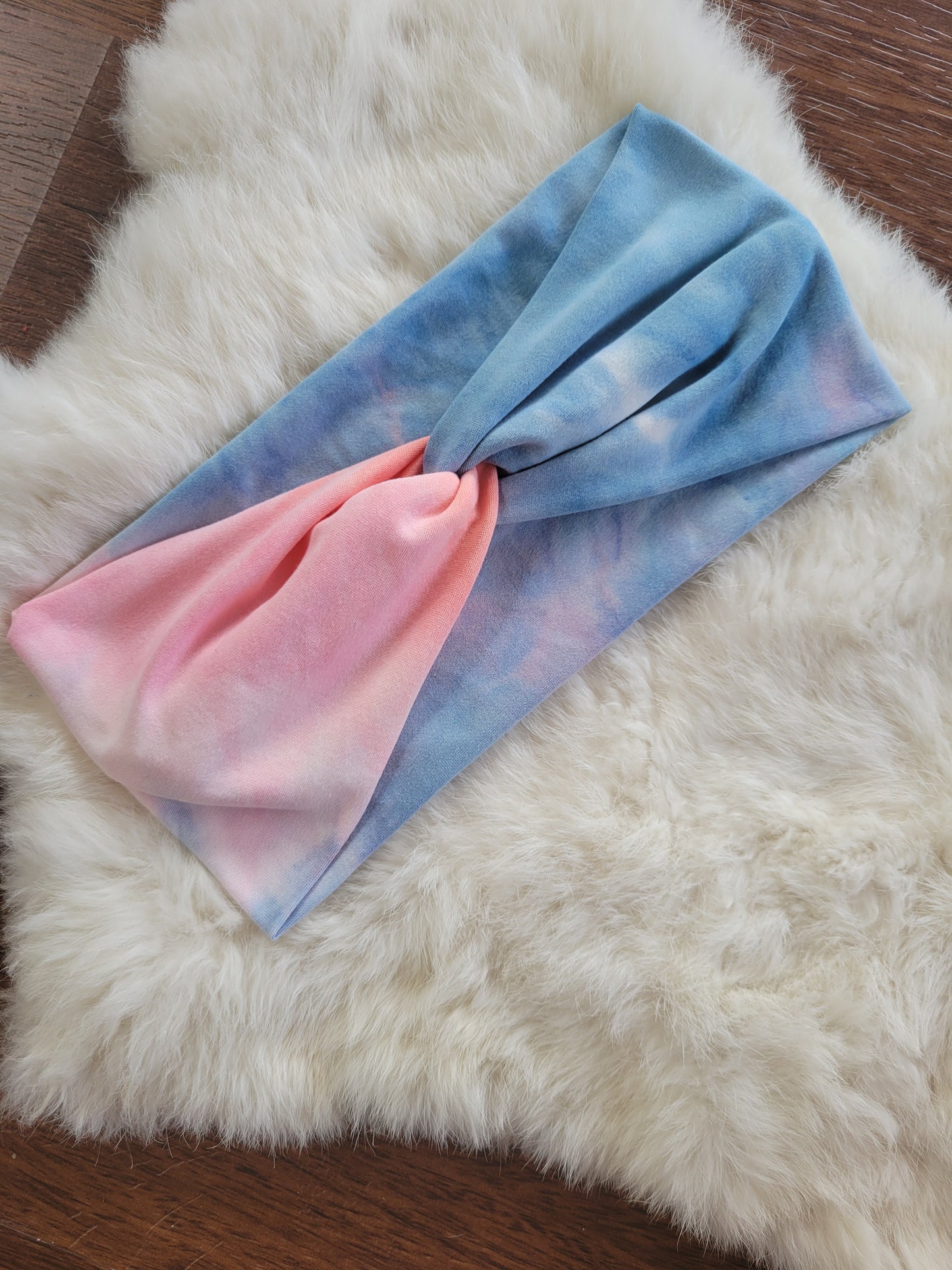 Pink and blue tie dye