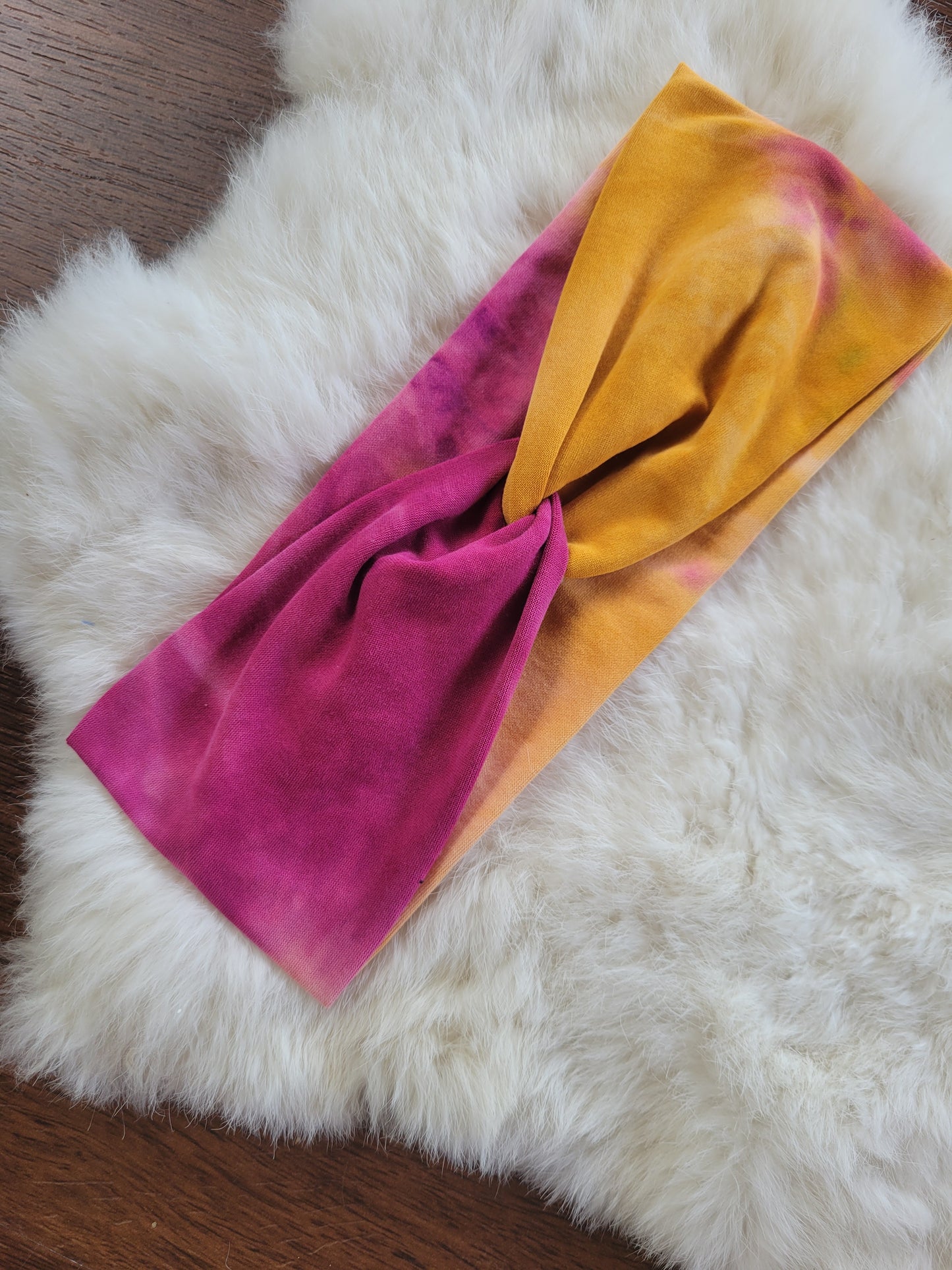 Hot pink and orange tie dye