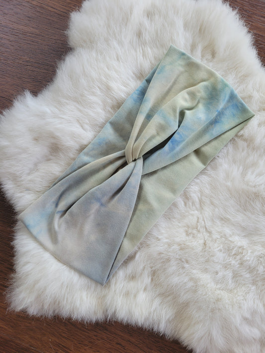 Sage and blue tie dye