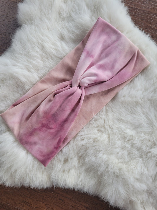 Peach and pink tie dye