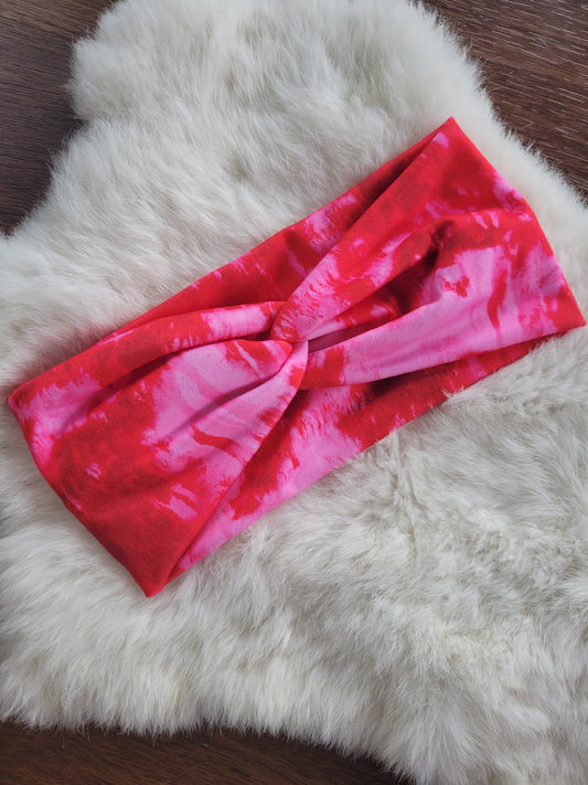 Pink and red tie dye