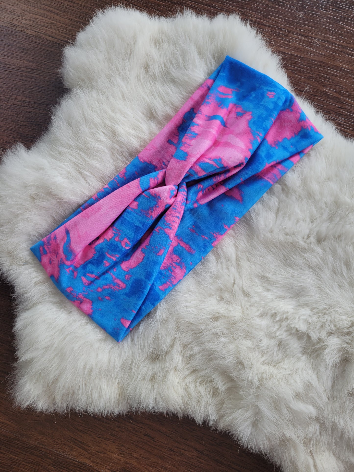 Pink and blue tie dye