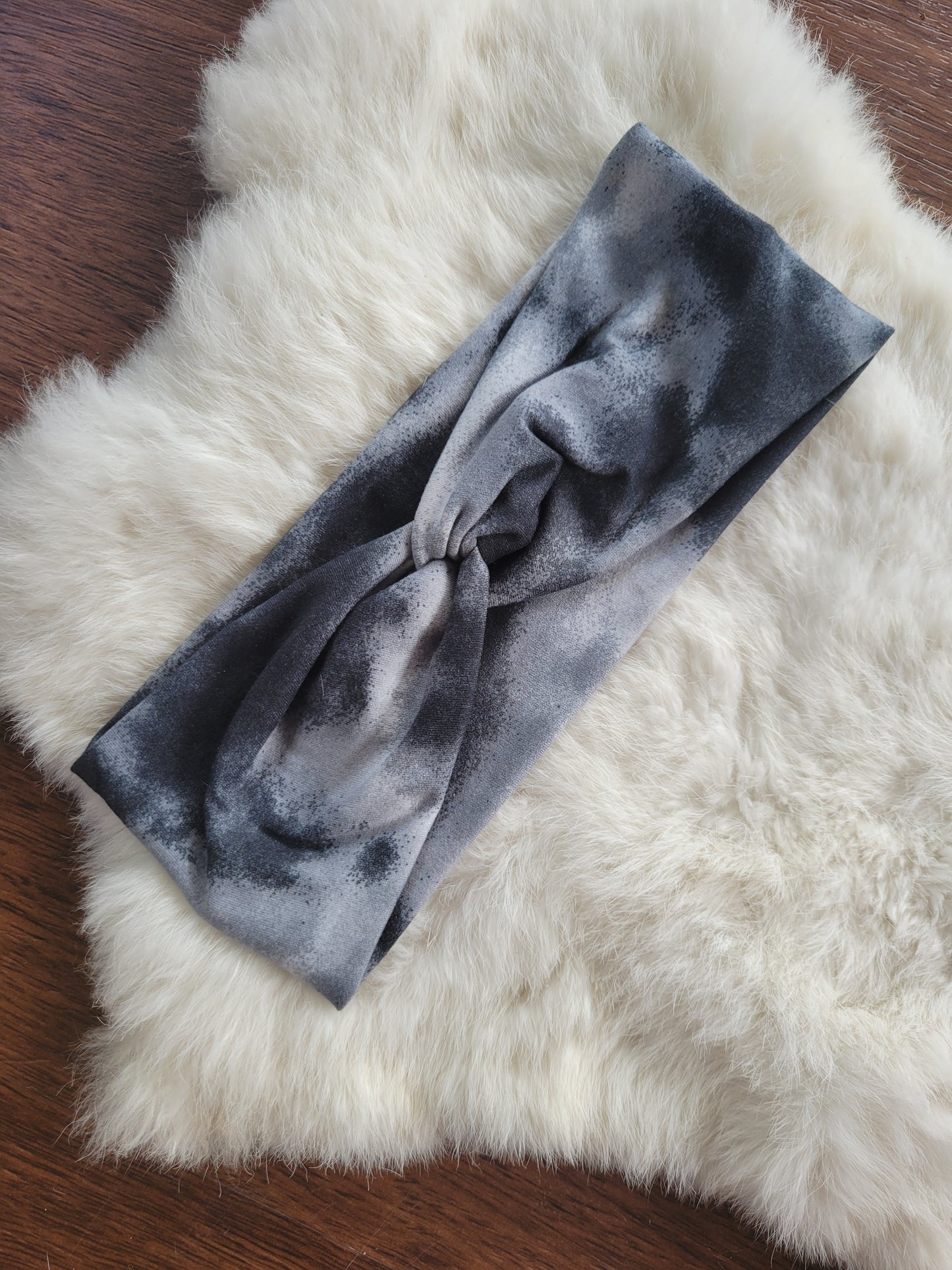 Gray and black tie dye
