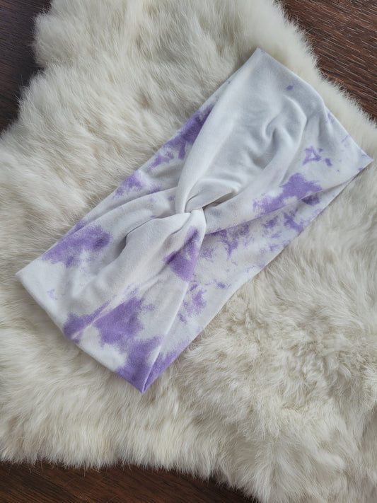 Purple and white tie dye