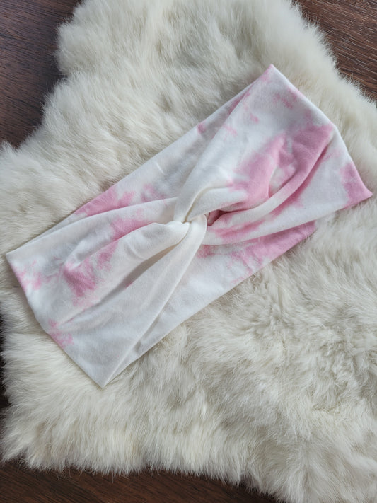 Pink and white tie dye