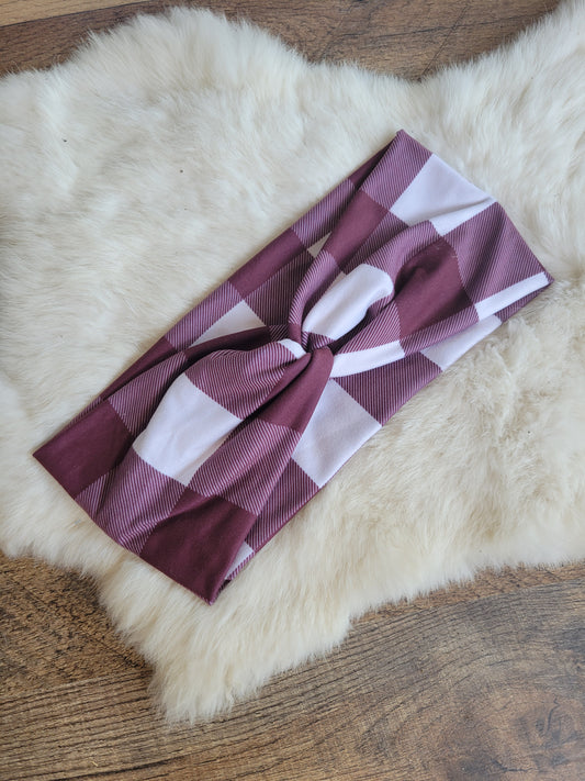 Burgundy gingham