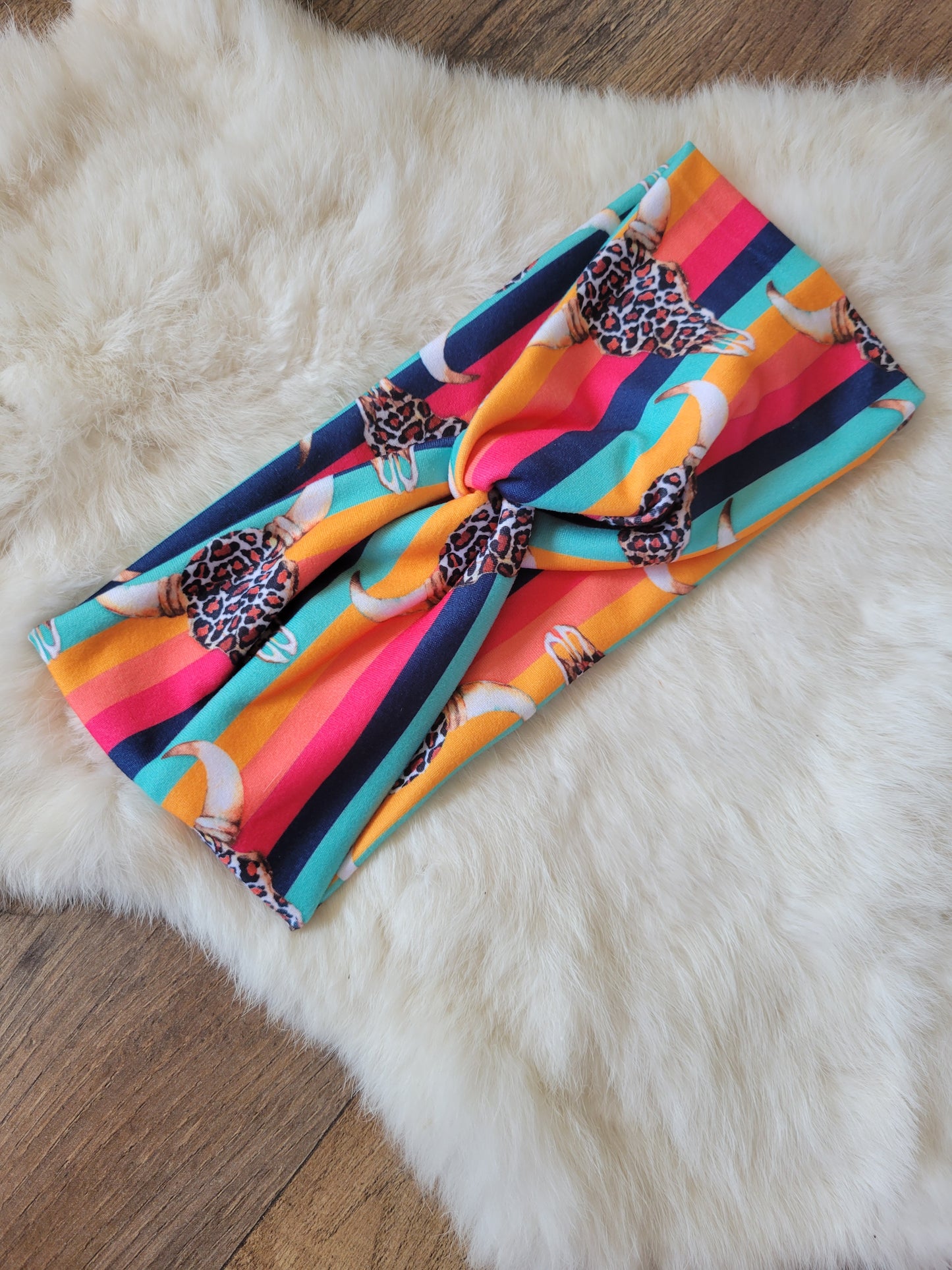 Longhorn leopard colorful striped