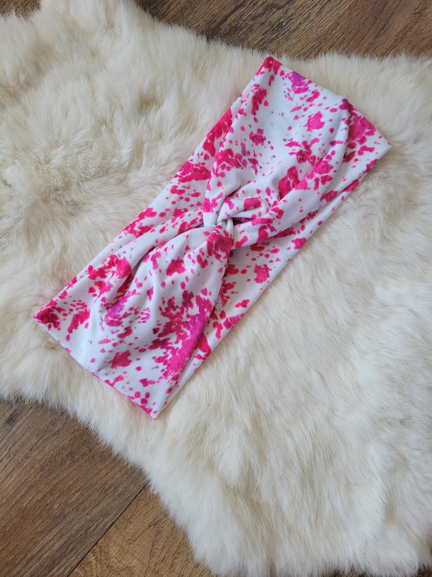Hot pink cowhide