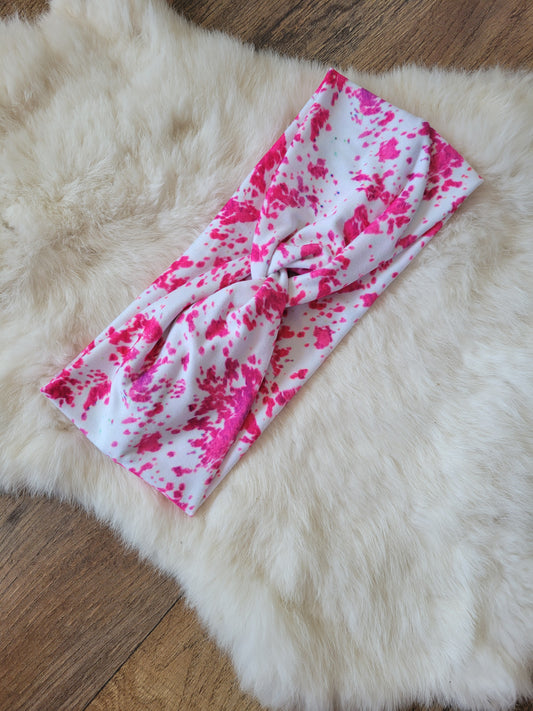 Hot pink cowhide